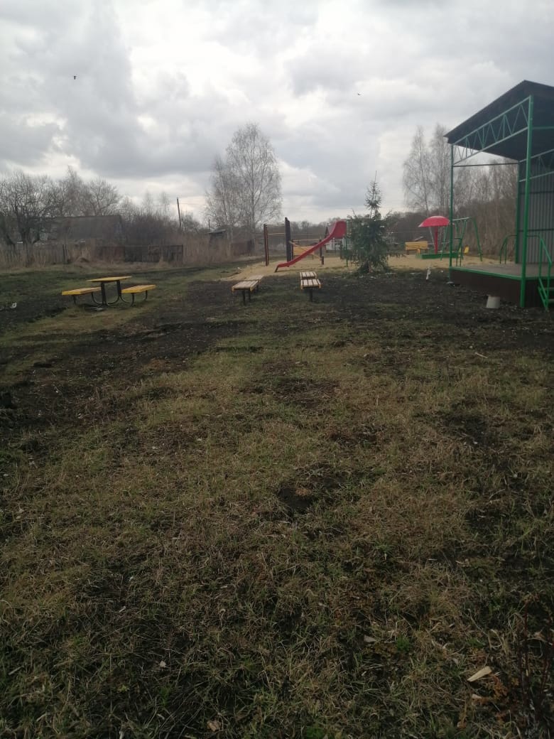 Обустройство спортивной площадки в деревне Задонщино Кимовского района