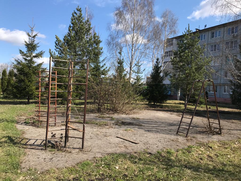 Обустройство спортивной площадки в пос. Волово, улица Ленина,д.77, Воловский район