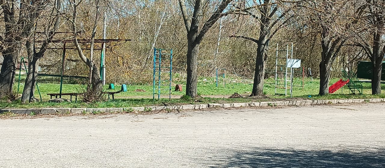 Обустройство детской игровой площадки в п. Кировский, ул. Центральная Тепло-Огаревского района